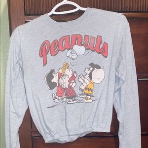 Peanuts Cropped Cartoon Long Sleeve